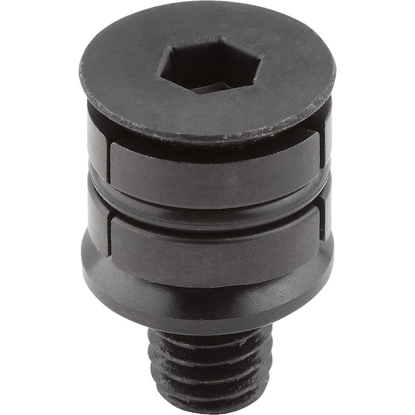 Centring Clamp Round, Form:A, M04X12, H=5, 5, Steel, Comp:Steel